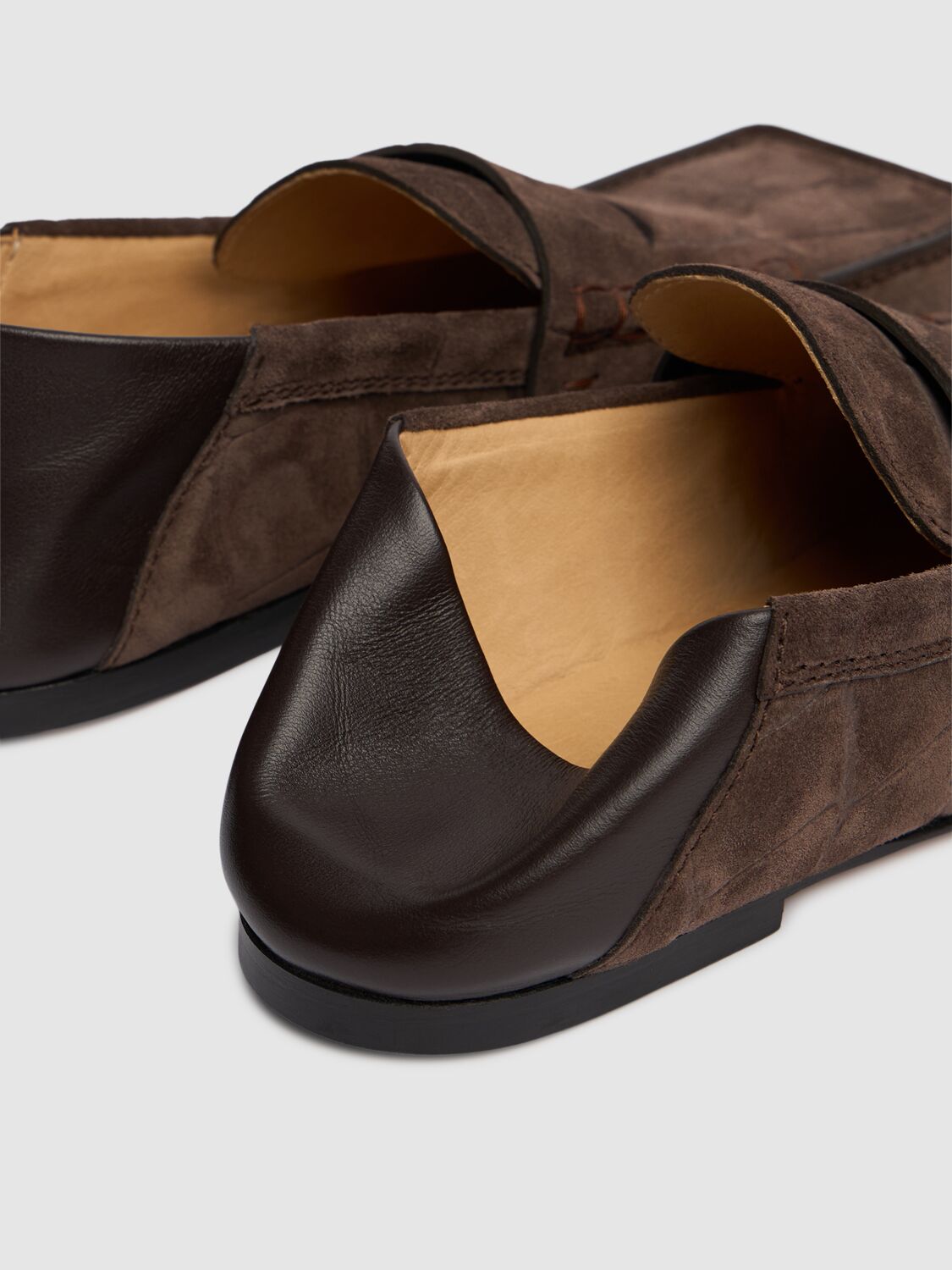 JACQUEMUS 10MM LES MOCASSINS CARRE SUEDE LOAFERS 