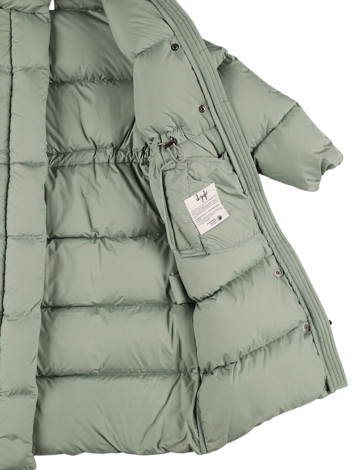 Shop Il Gufo Hooded Nylon Down Jacket In Green