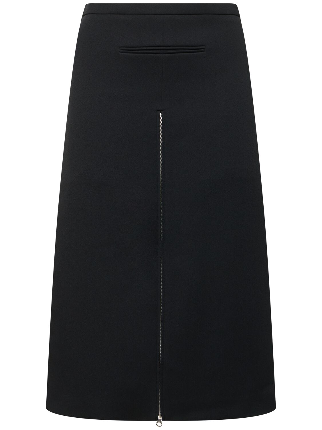 Courrèges Tailored Twill Midi Skirt In Black