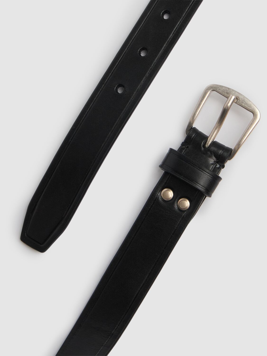 Shop Ann Demeulemeester 2.5cm Willow Leather Belt In Black