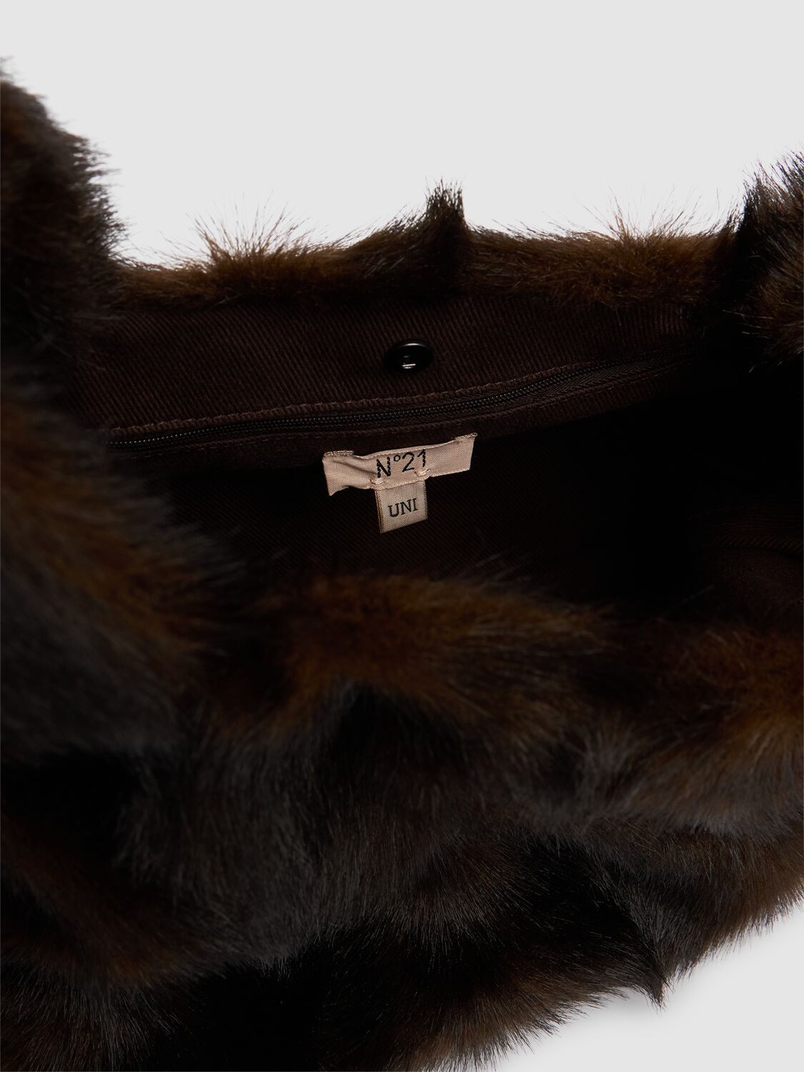 Poly Faux Fur Bucket Bag