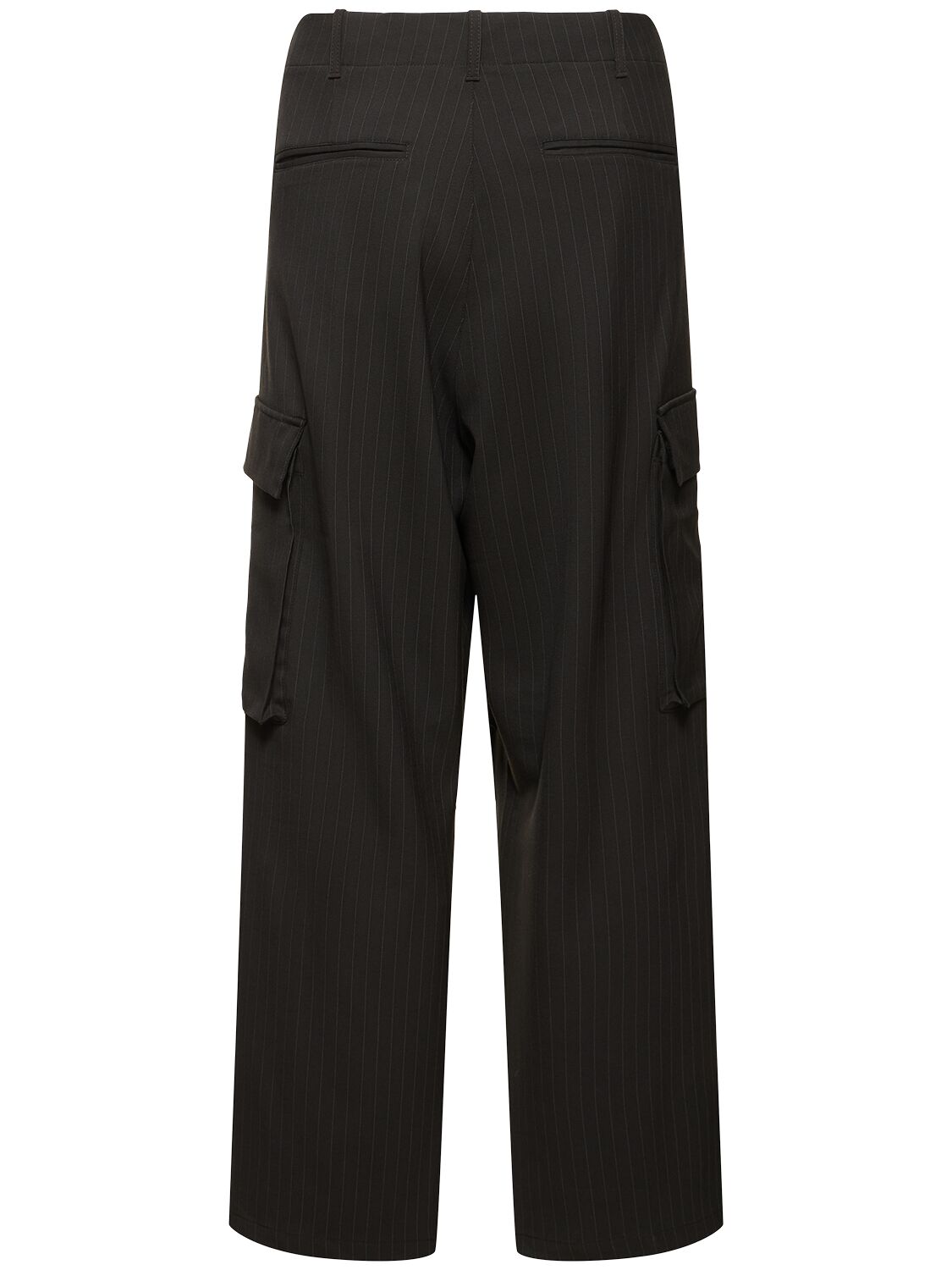 Laneus Pinstripe Cargo Pants In Chocolate