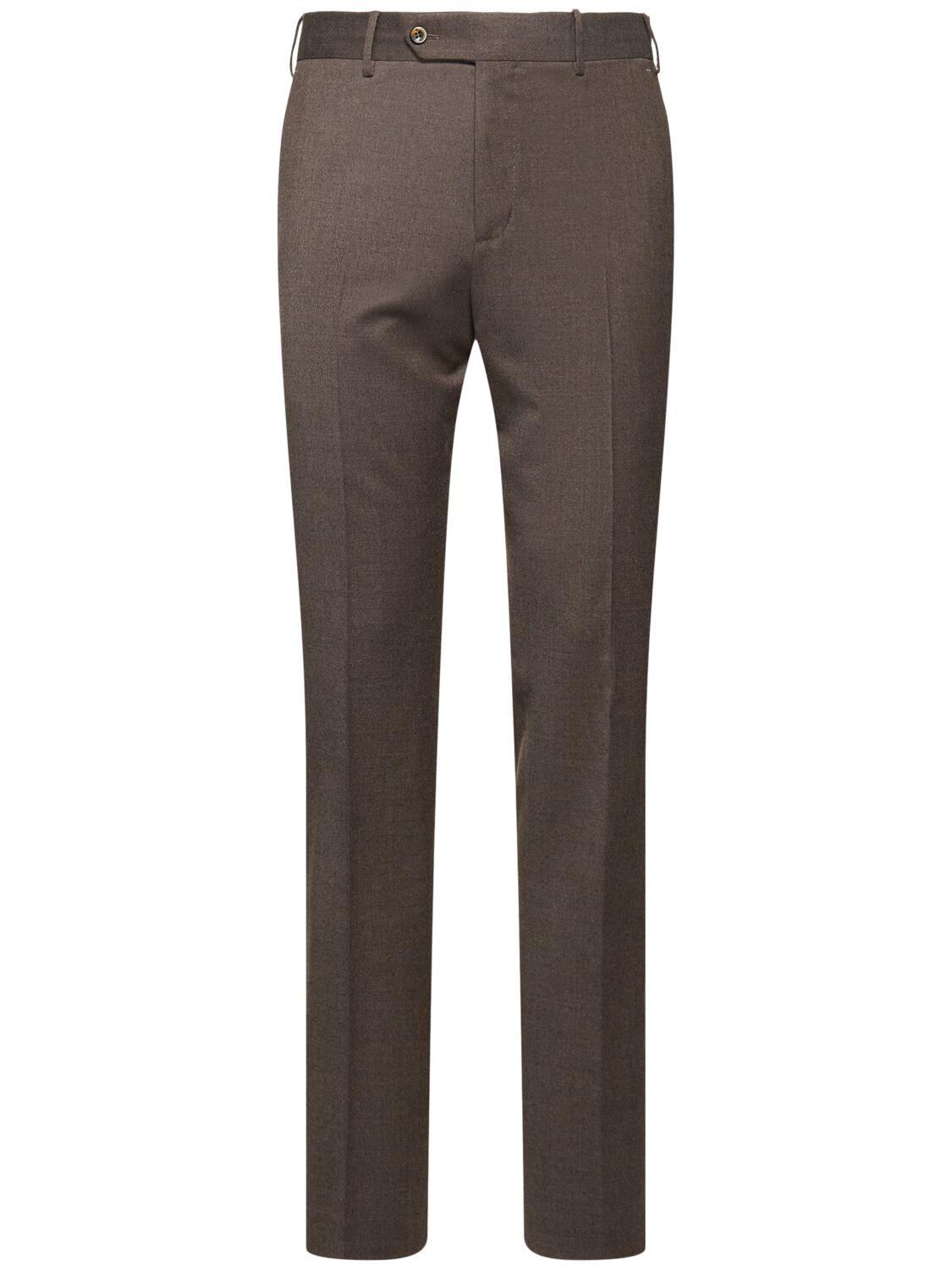 Pt Torino Light Wool Flannel Pants In Brown