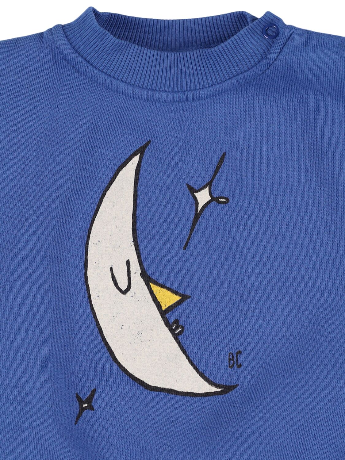 Shop Bobo Choses Moon Print Organic Cotton Sweatshirt In Blue