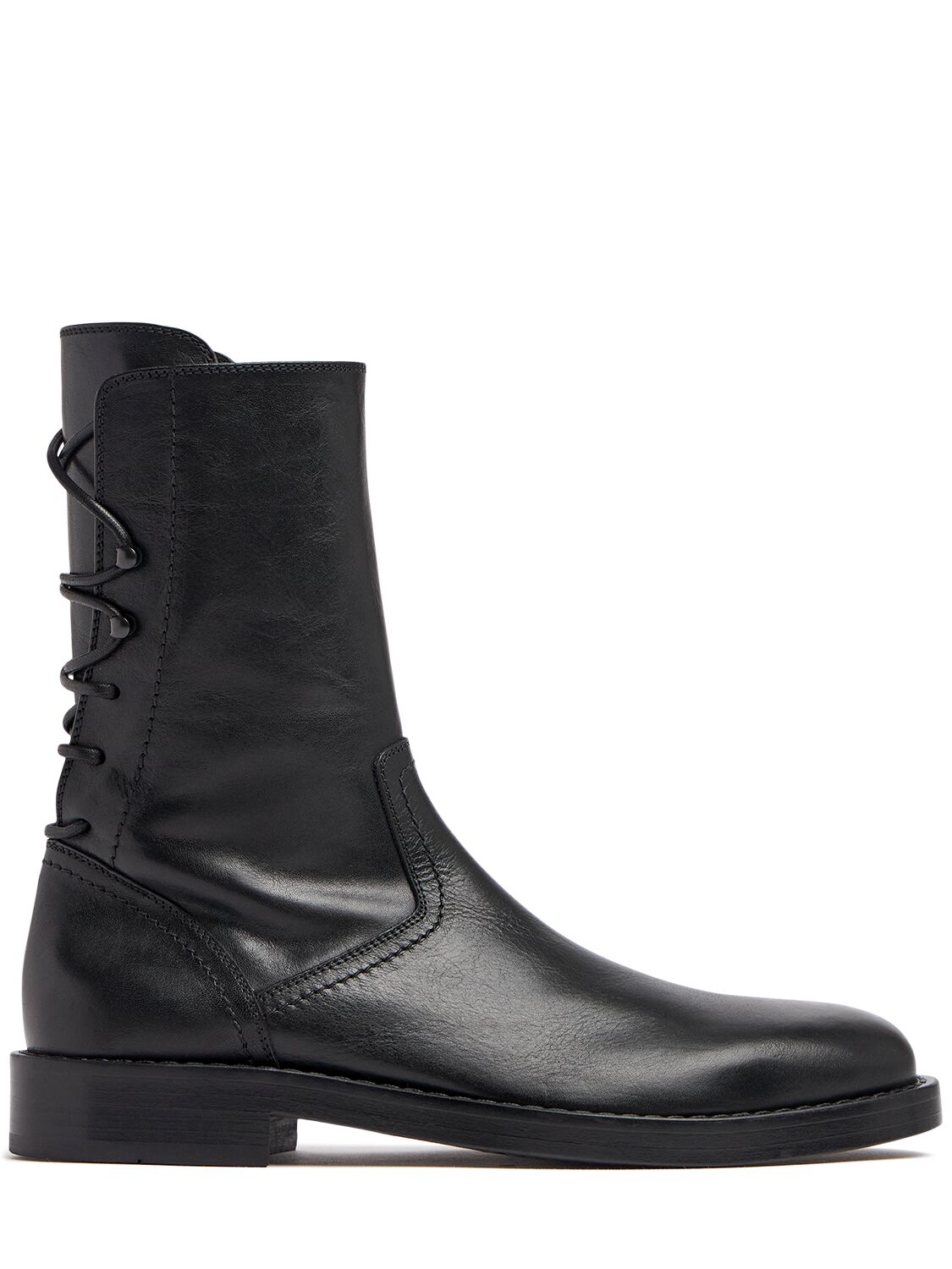 Ann Demeulemeester Heiko Laced Back Ankle Boots In Black