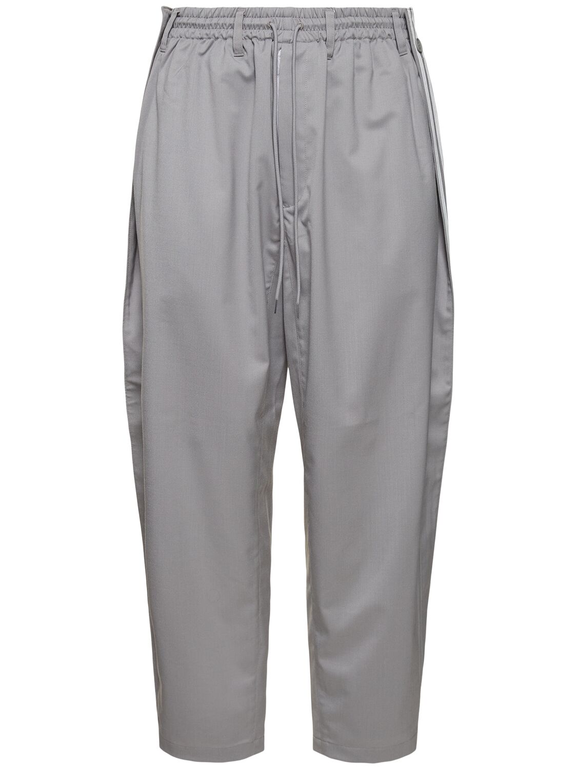 Y-3 Wool Blend Pants In Grey