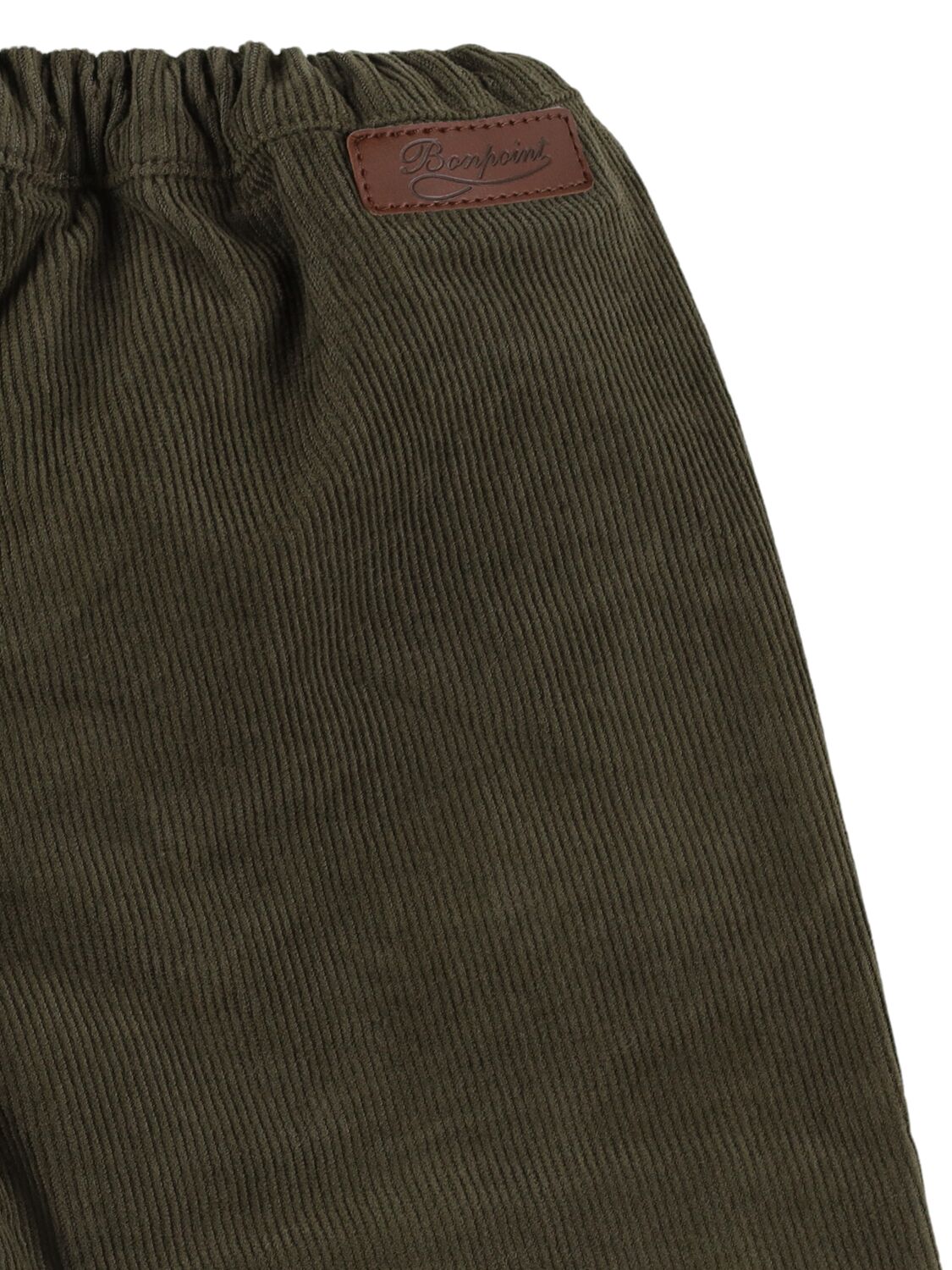 Shop Bonpoint Cotton Gabardine Pants In Khaki