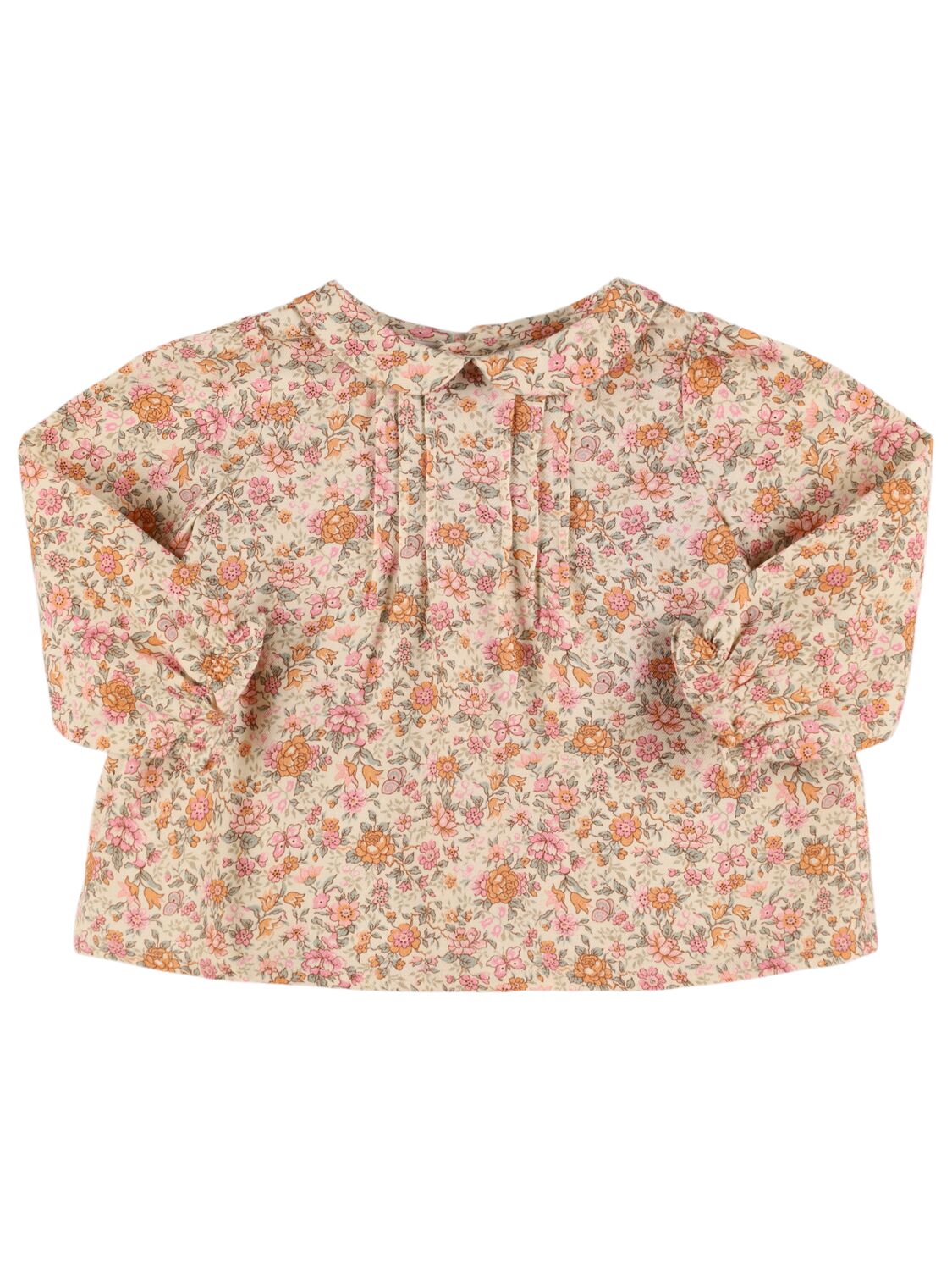 Bonpoint Printed Cotton Poplin Shirt In Pink