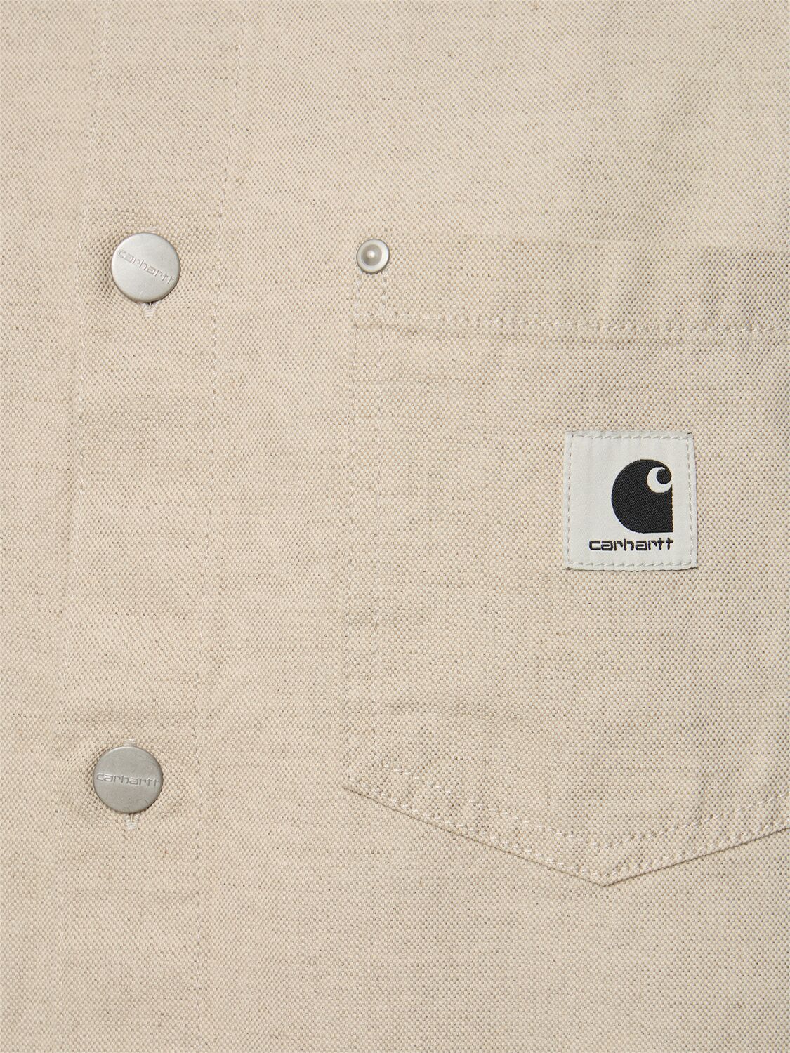 Shop Carhartt Ethel Linen Blend Canvas Shirt Jacket In Natural