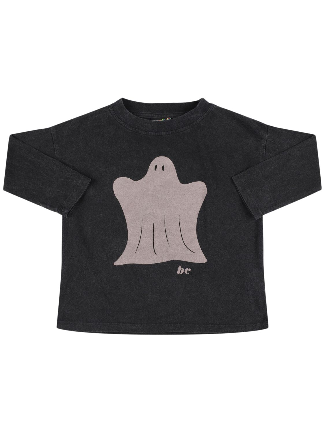 Bobo Choses Ghost Print Organic Cotton T-shirt In Black