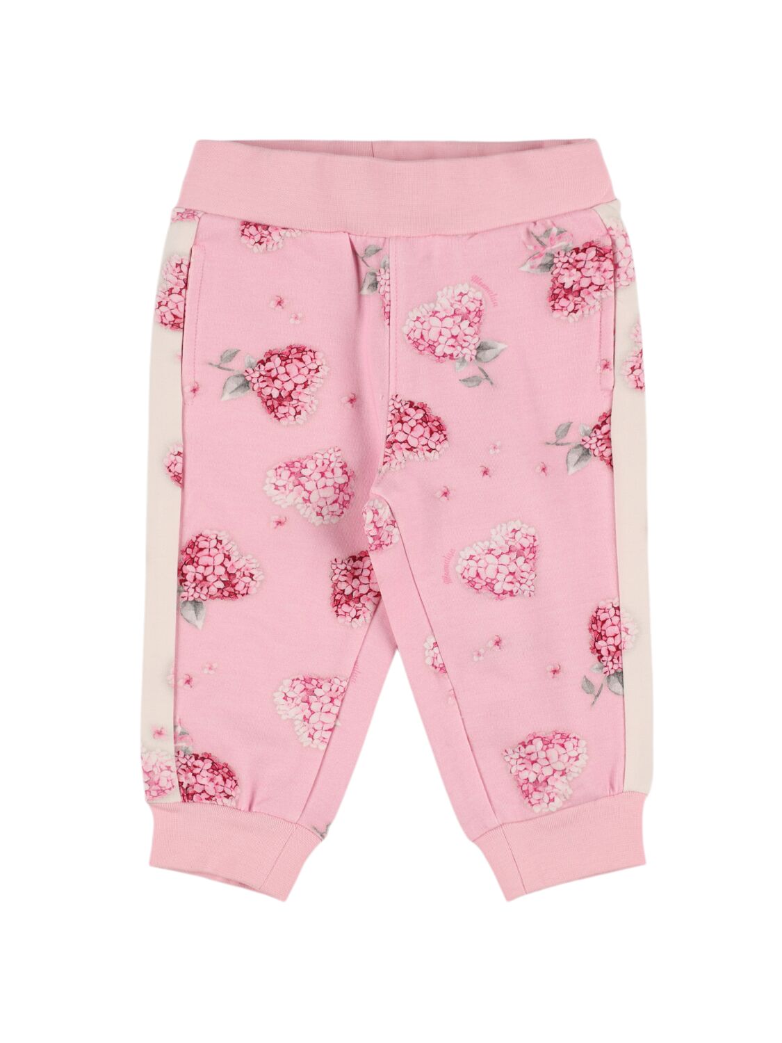 Monnalisa Babies' Printed Cotton Blend Sweatpants In Pink