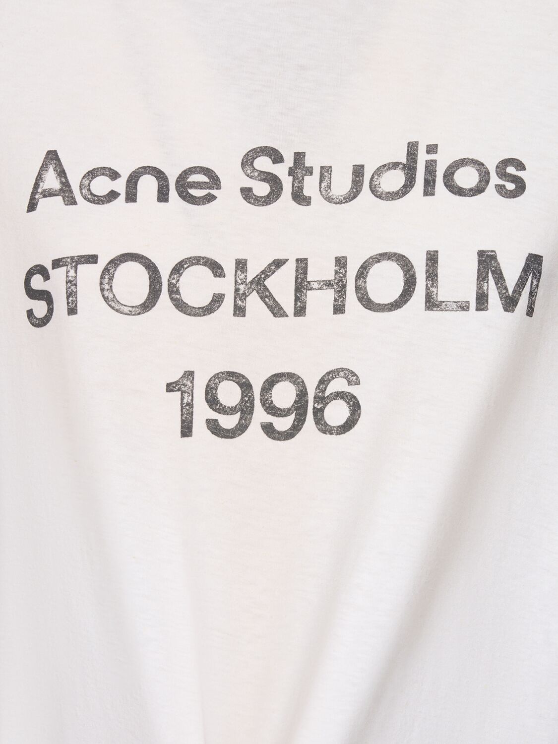 Acne Studios Womens Dusty White Edden 1996 Long-sleeve Cotton And Hemp-blend Jersey T-shirt In Dusty White