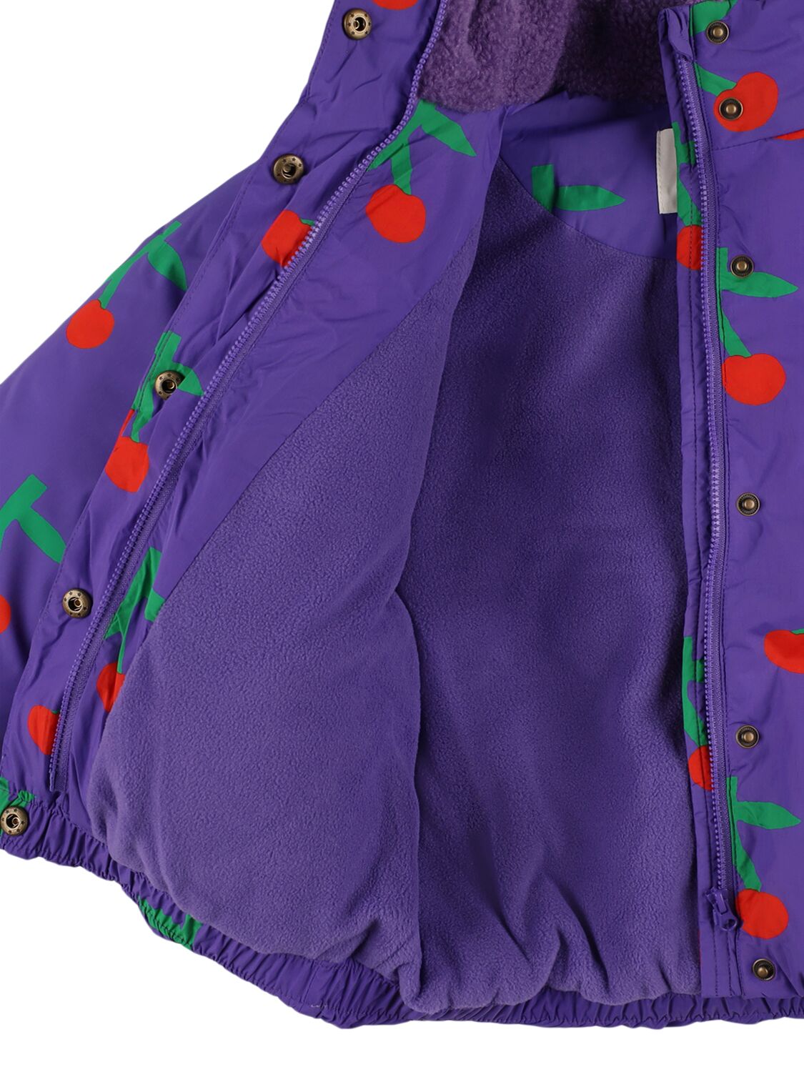 Shop Bobo Choses Cherry Recycled Nylon Puffer Jacket In Purple