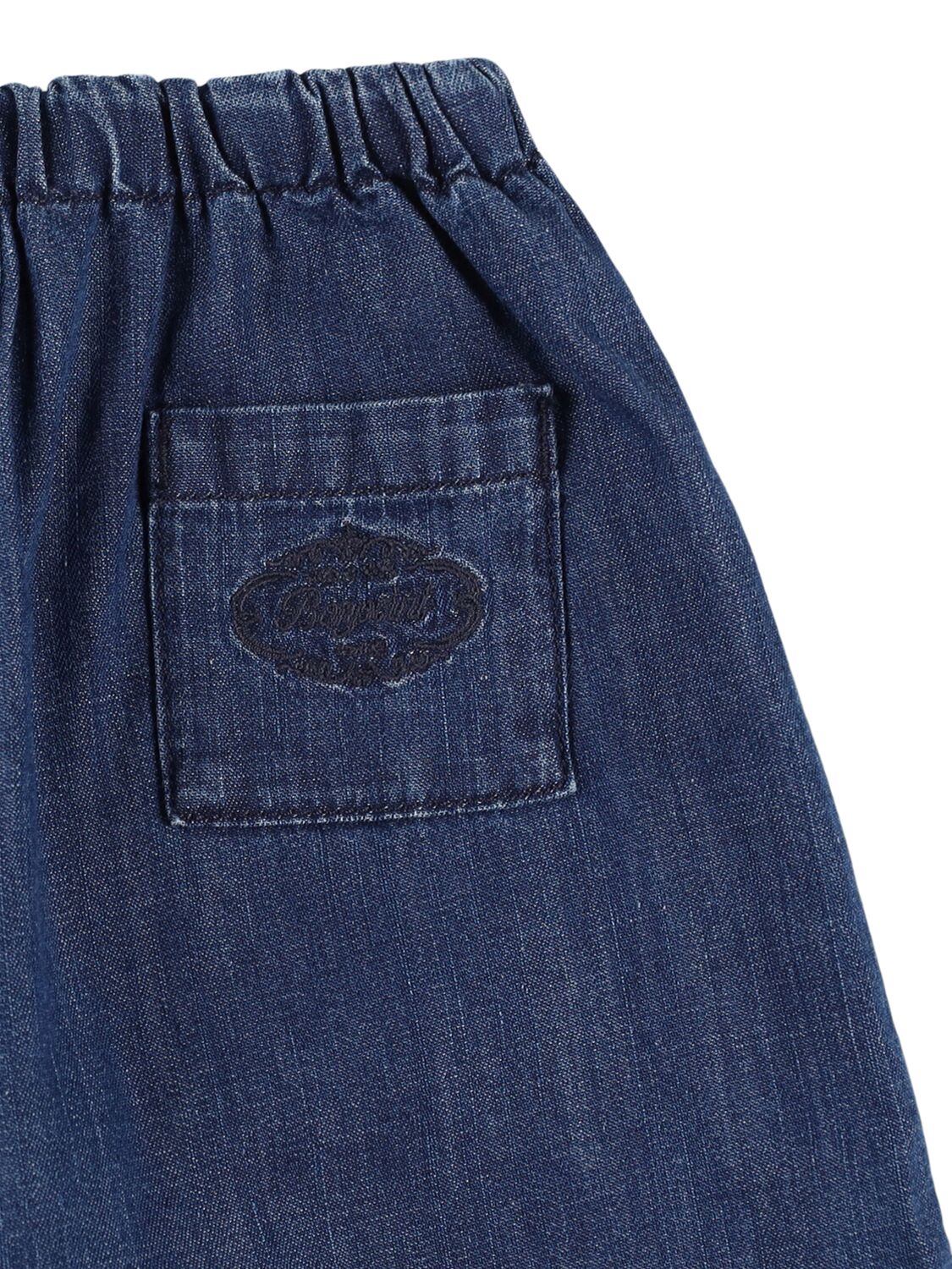 Shop Bonpoint Cotton Chambray Pants In Blue