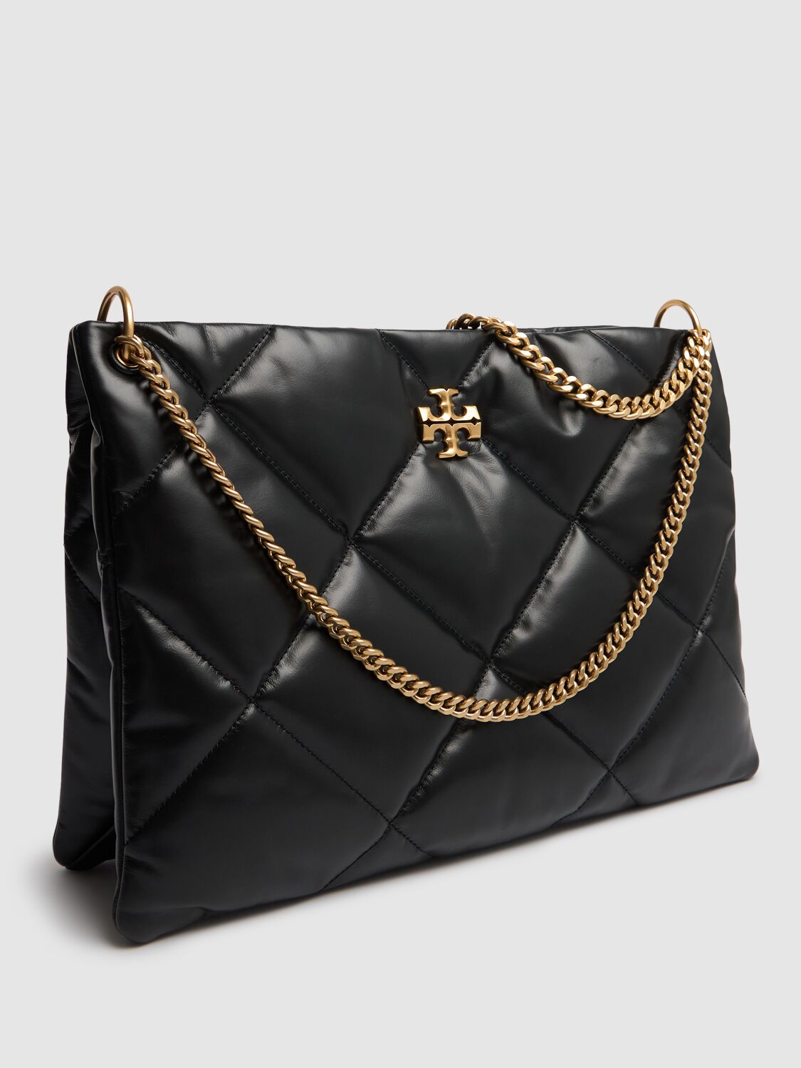 Shop Tory Burch Kira Diamond Quilt Leather Hobo Bag In Black