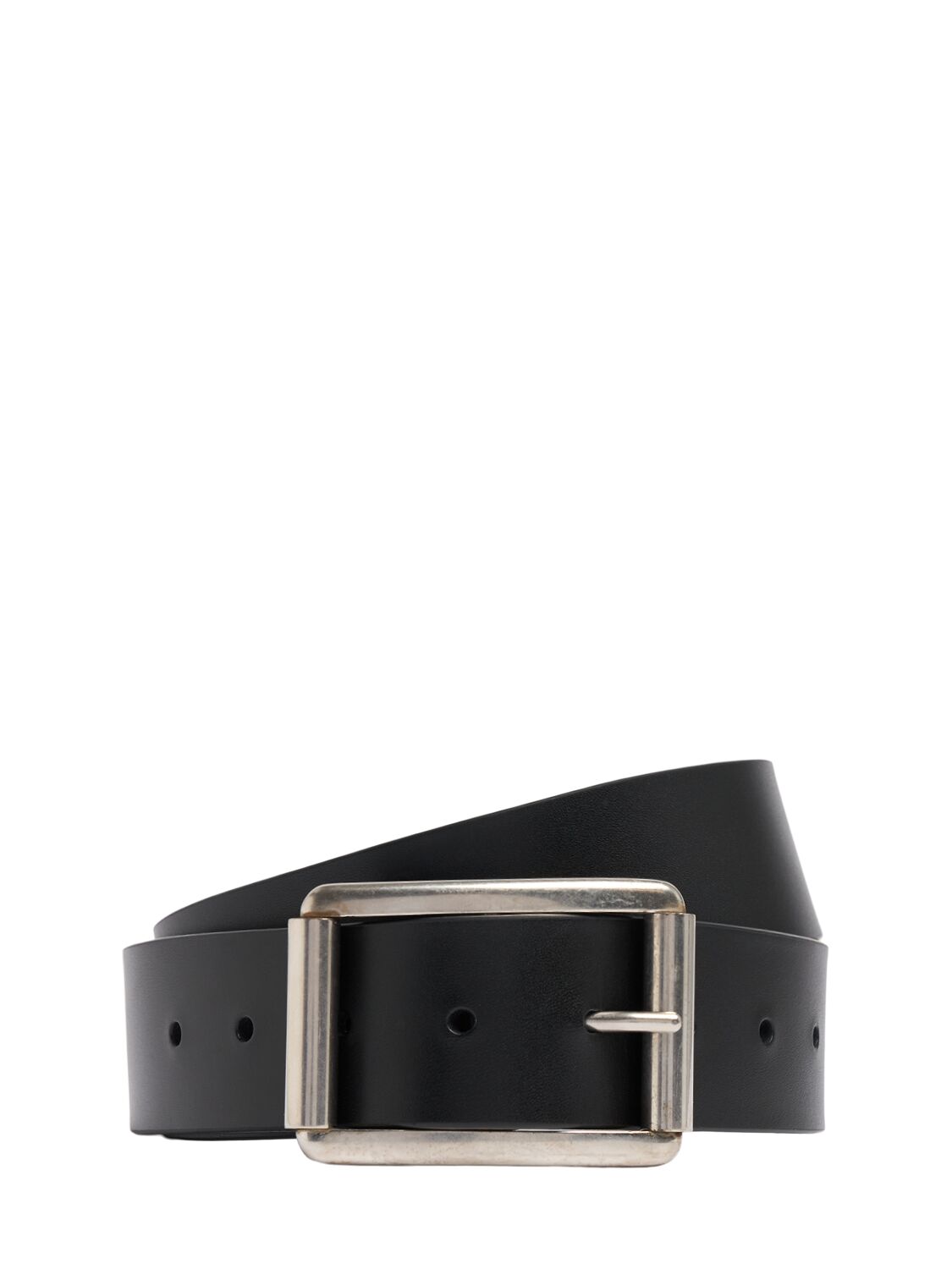 Ann Demeulemeester 4cm Joa Rectangular Buckle Belt In Black