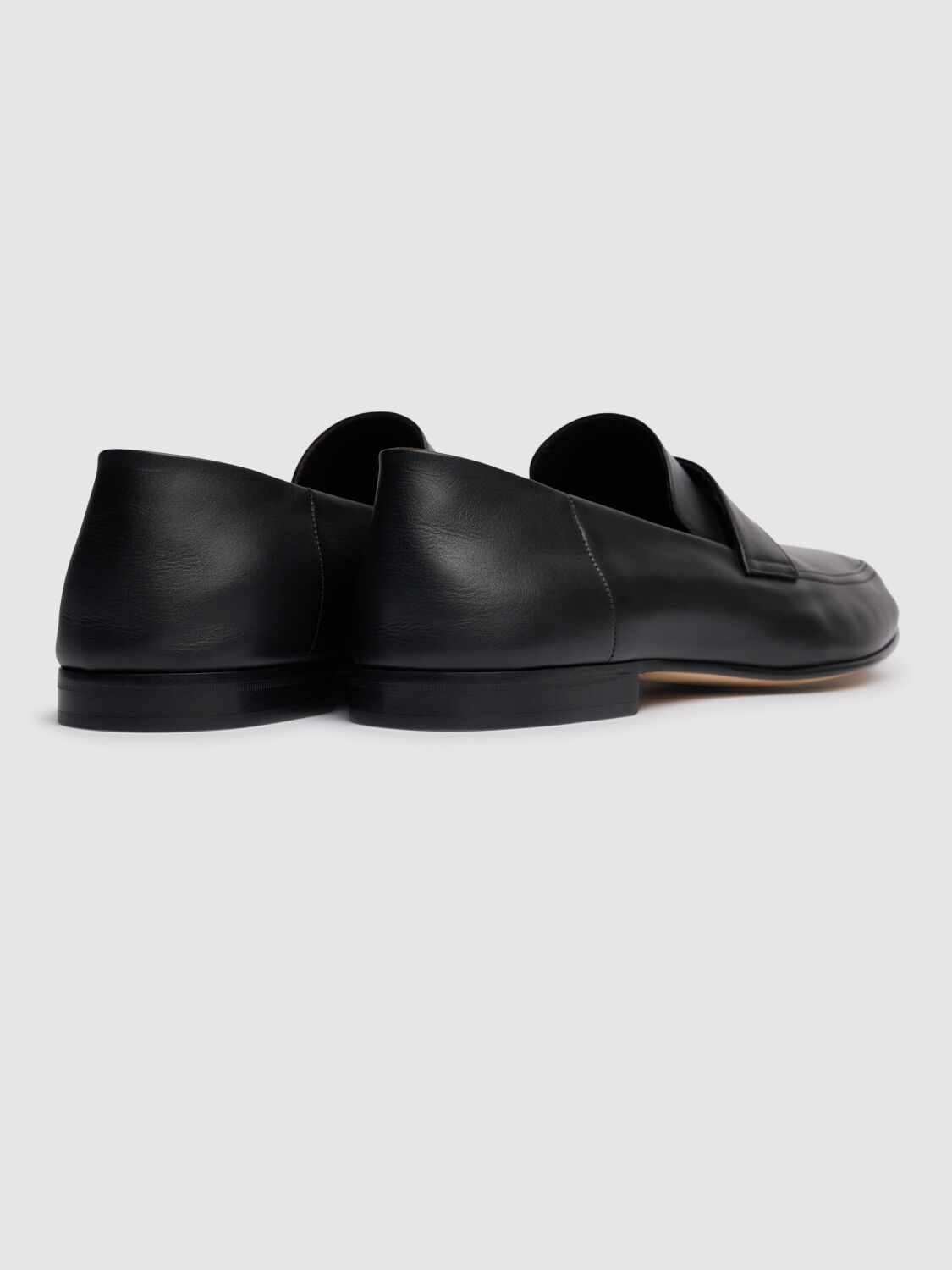 Shop The Row Classic Leather Loafers In Black