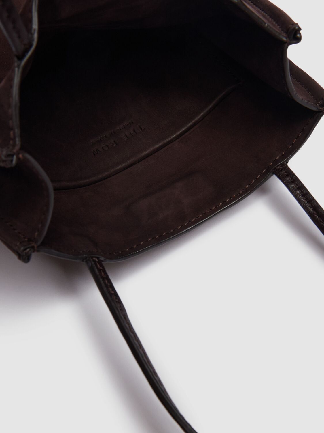 THE ROW SMALL TO GO SUEDE TOP HANDLE BAG 