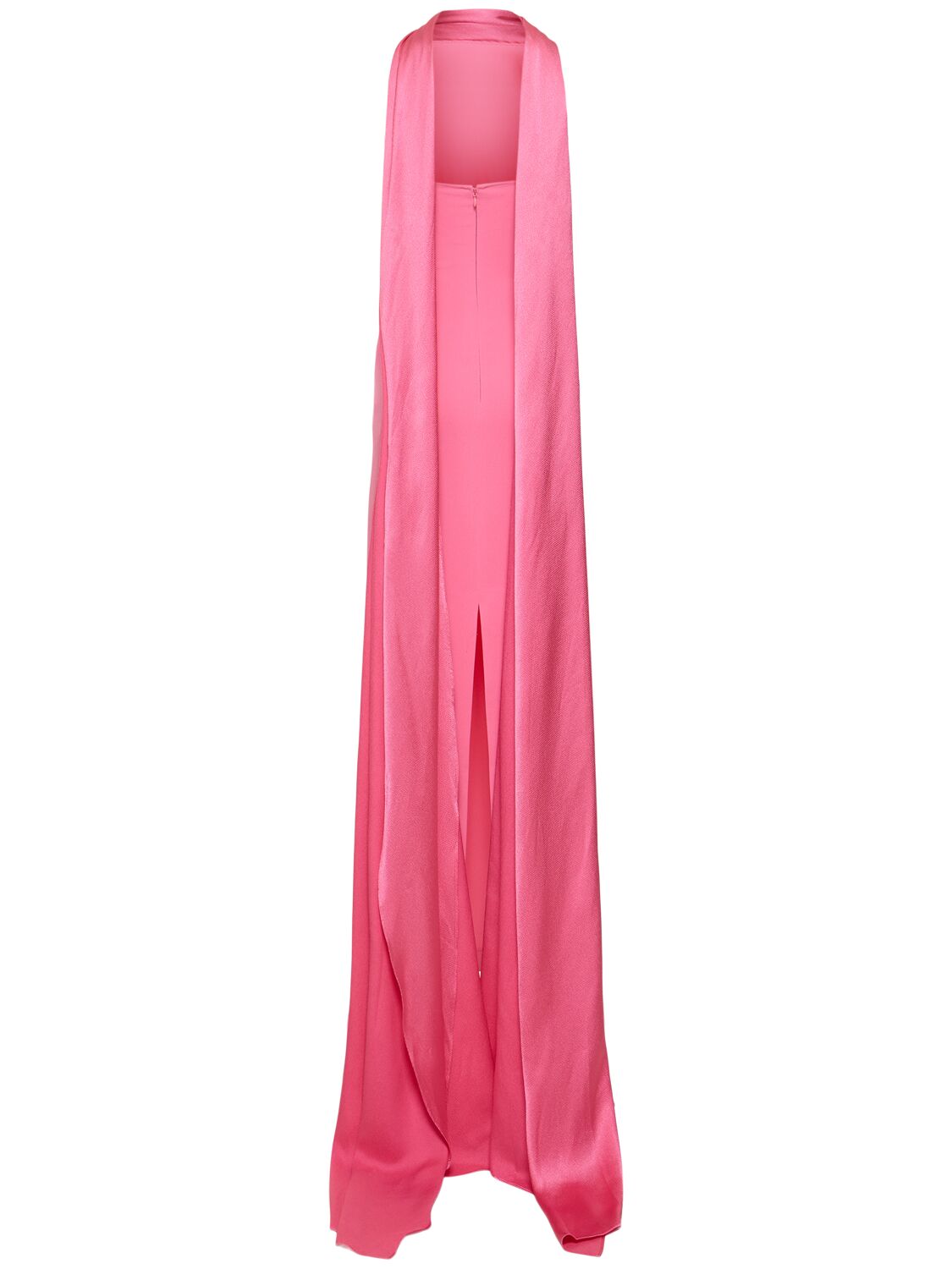 Shop Solace London Ophelia Crepe & Satin Maxi Dress In 浅粉色