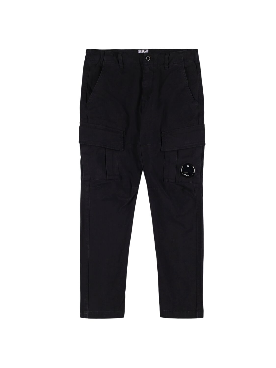 C.p. Company Cotton Blend Cargo Pants In Black