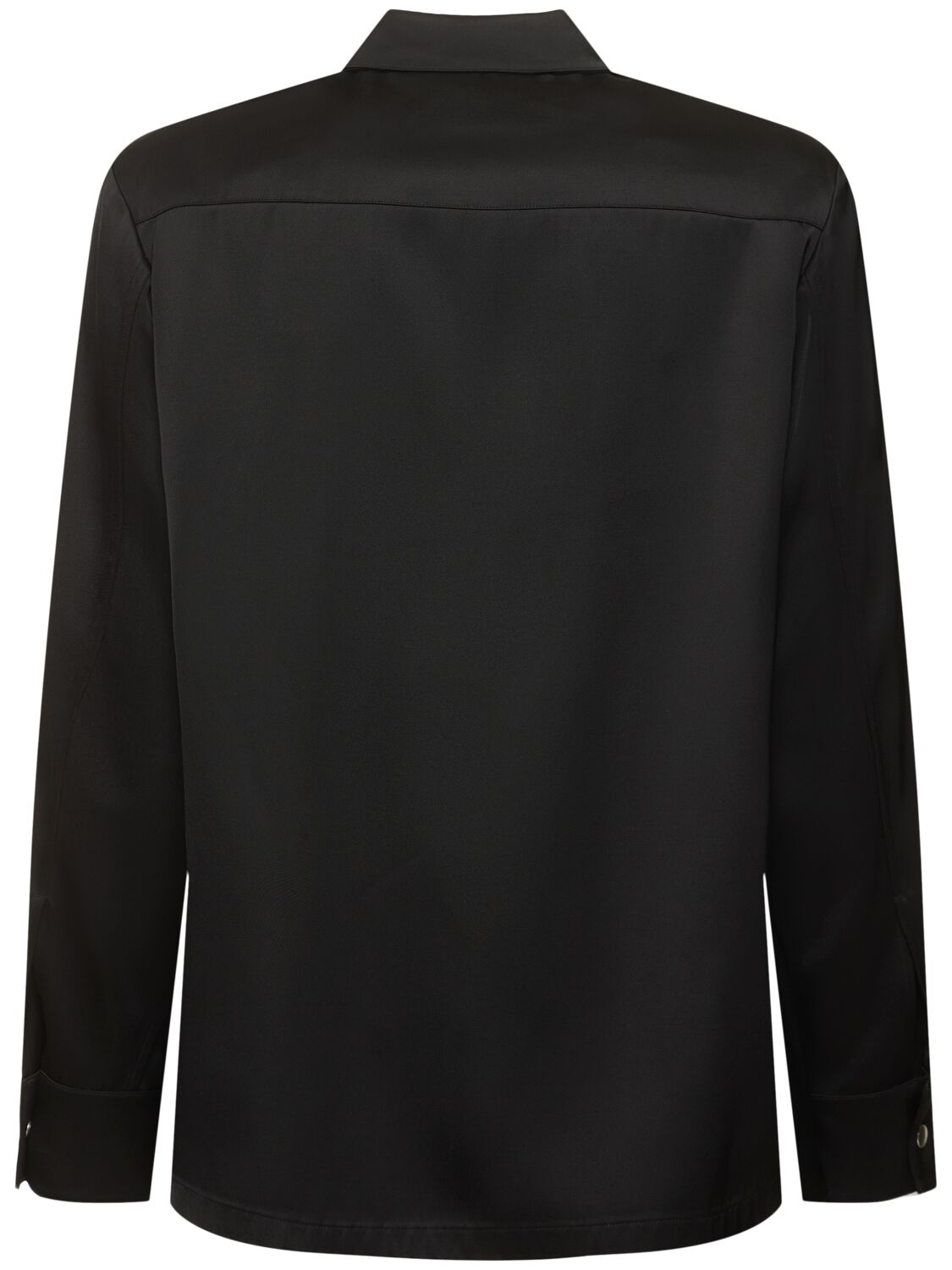 Shop Jil Sander Silk & Viscose Fluid Shirt In Black