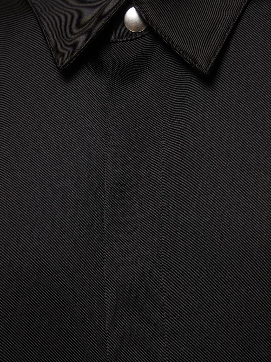 Shop Jil Sander Silk & Viscose Fluid Shirt In Black