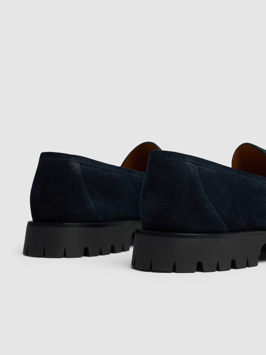 Shop Gucci Sylke Suede Leather Loafers In Blue