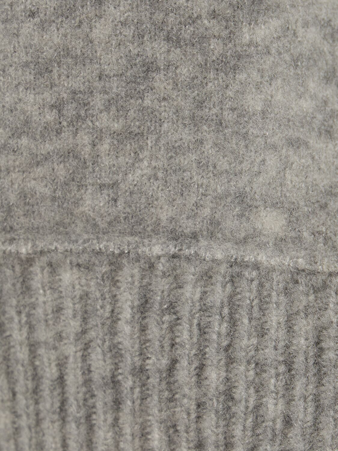 Shop Laneus Knitted Cashmere Blend Hoodie In Grey