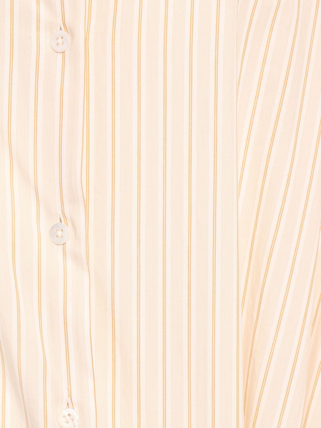 The Row Caster Striped Cotton Shirt In Beige/orange