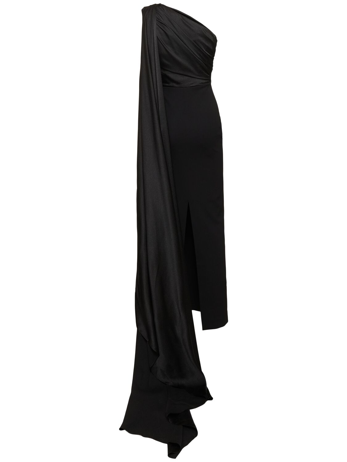 Shop Solace London Yeva Crepe Maxi Dress In Black