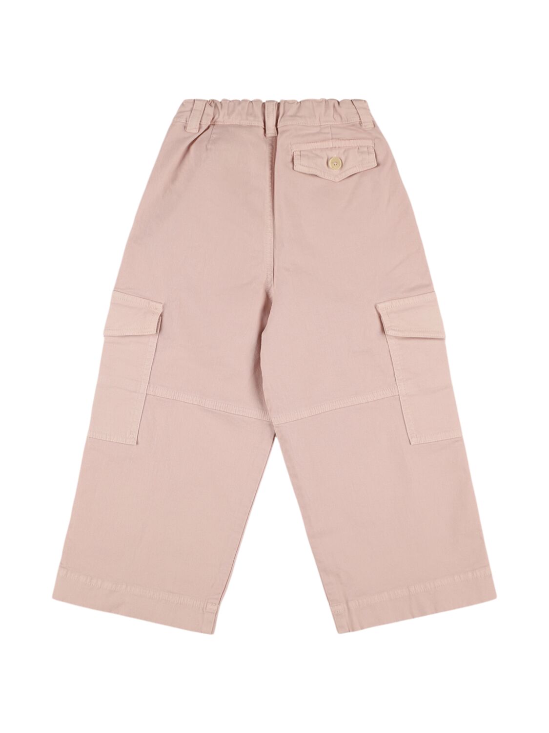 Shop Il Gufo Stretch Cotton Gabardine Cargo Pants In 粉色