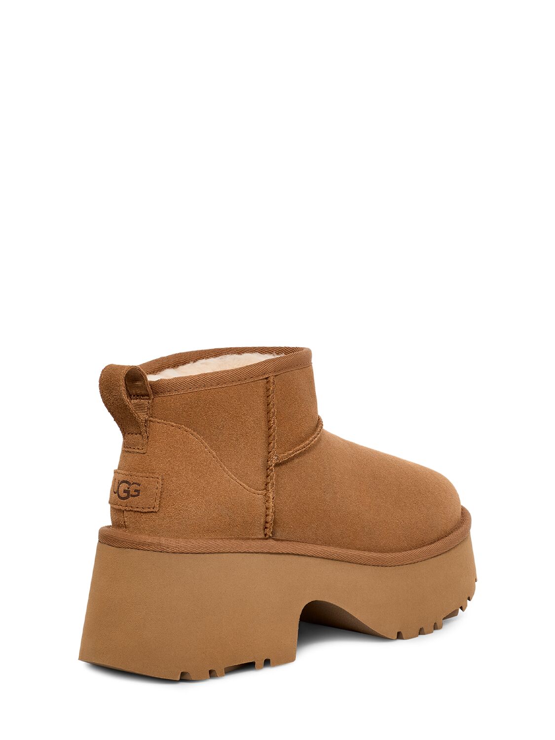 Shop Ugg Classic Ultra Mini New Heights Boots In Chestnut