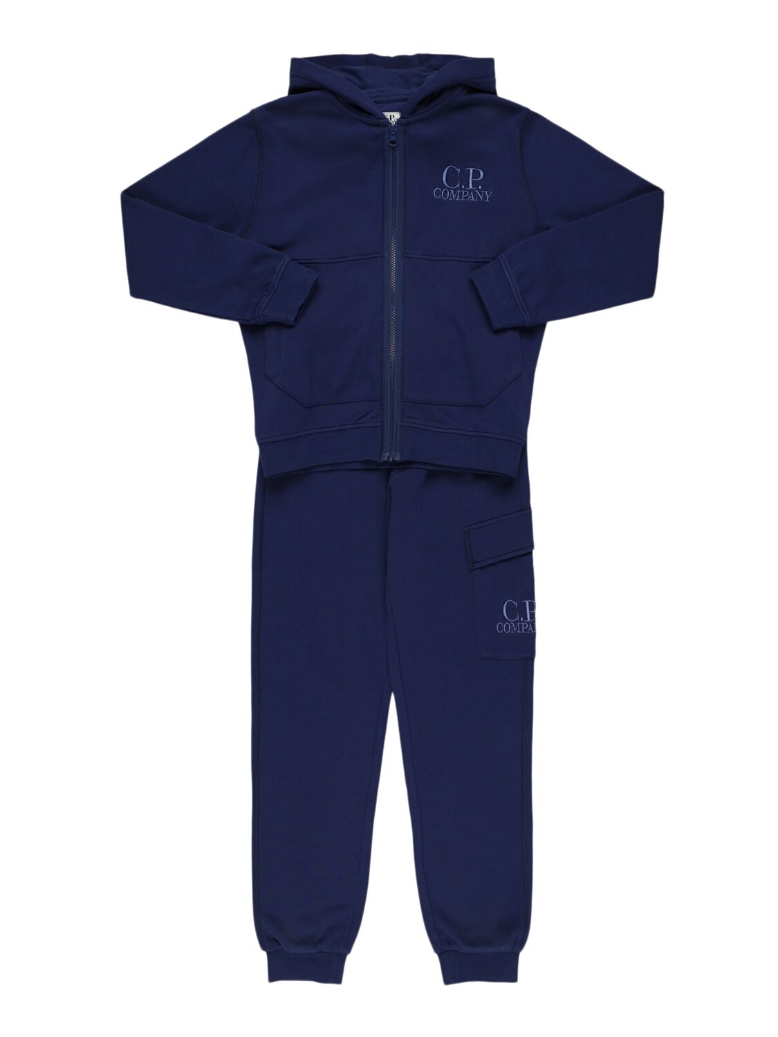 C.p. Company Cotton Sweatshirt & Sweatpants In 蓝色