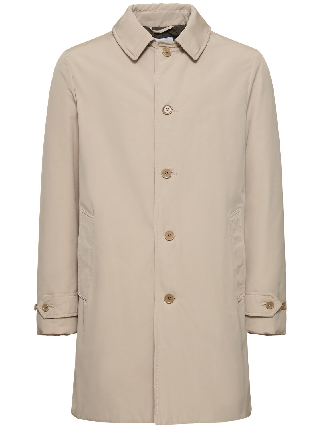 Shop Aspesi Vodka Cotton & Nylon Raincoat In Sand