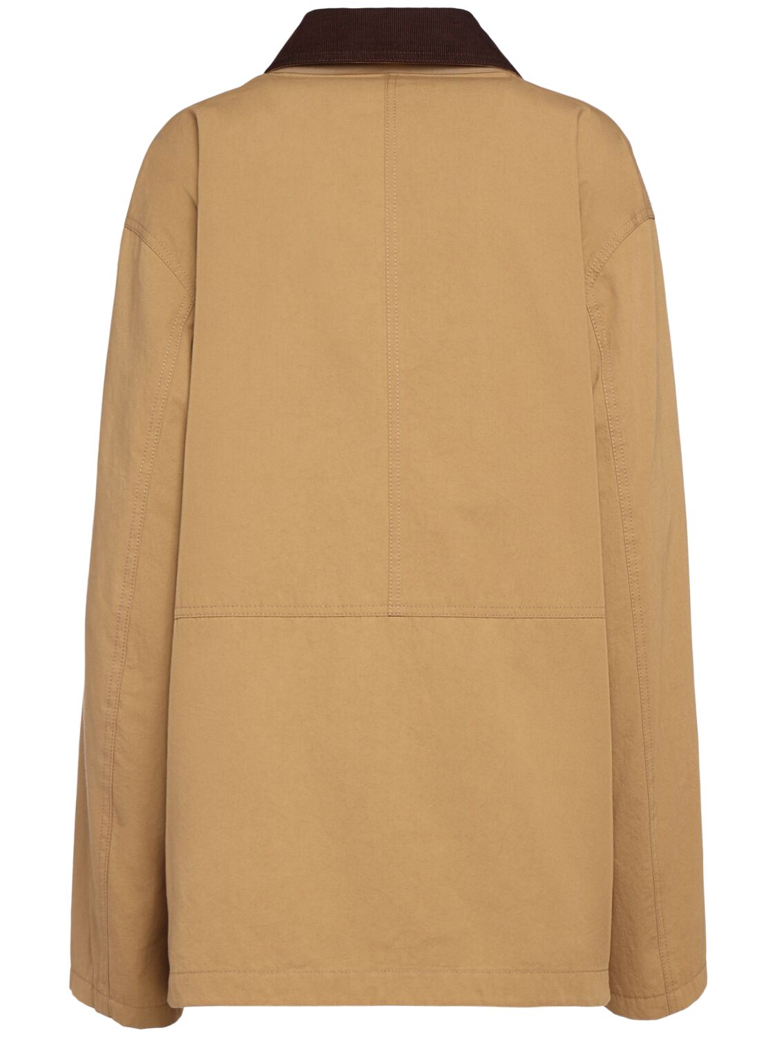 The Row Frank Oversize Gabardine Jacket In Brown/beige