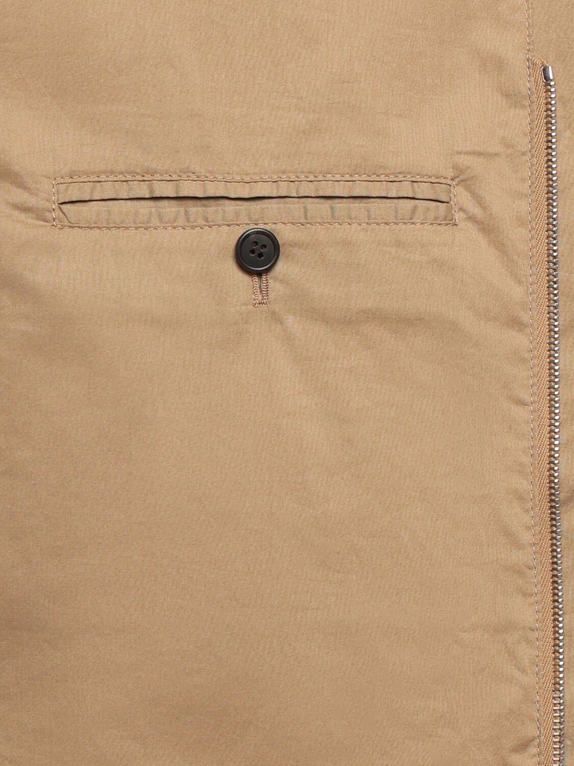 The Row Frank Oversize Gabardine Jacket In Brown/beige