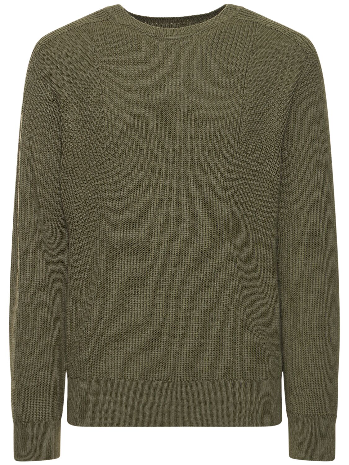 Alphatauri Finta Crewneck Knit Sweater In Olive Green