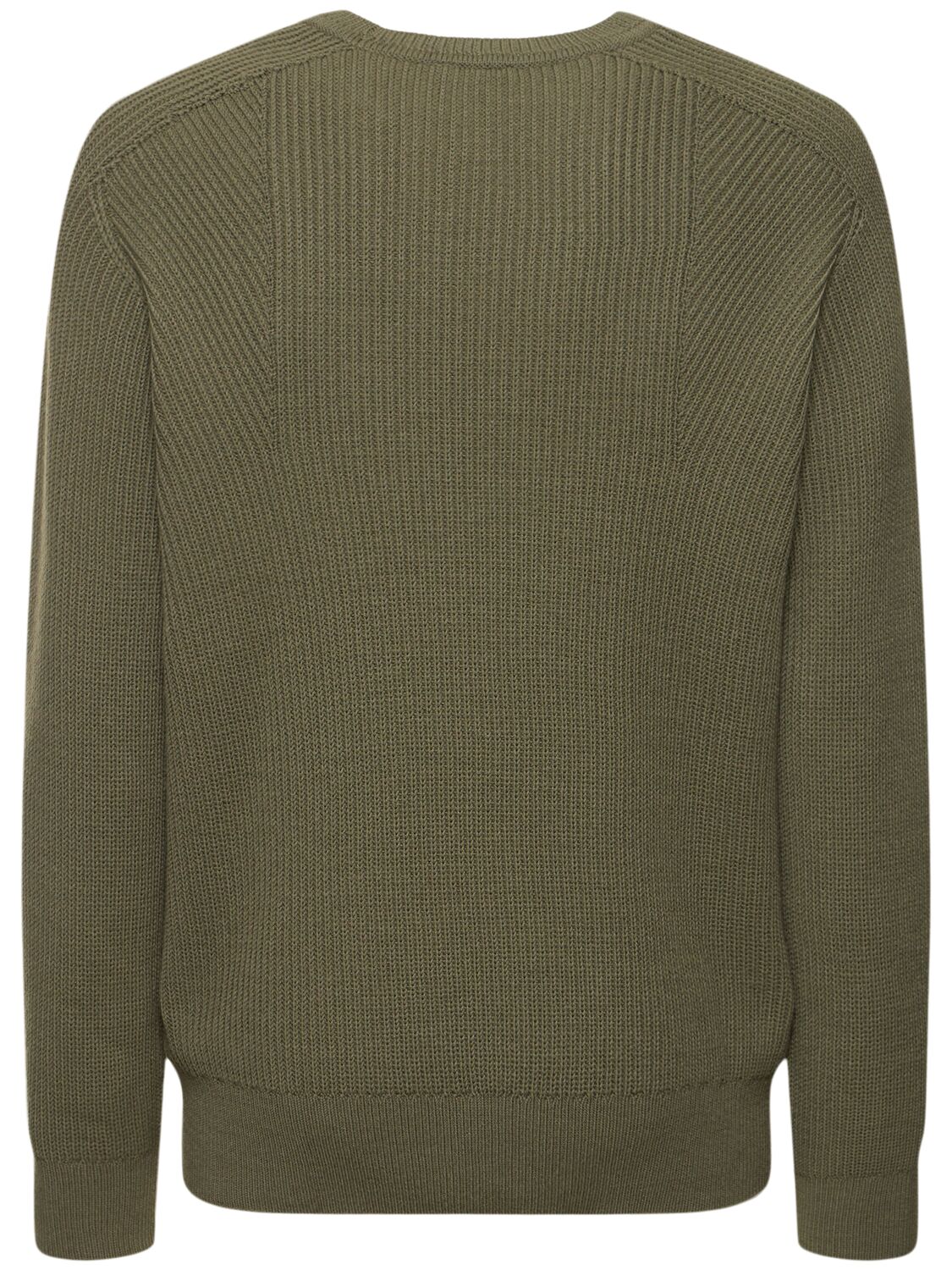 Shop Alphatauri Finta Crewneck Knit Sweater In Olive Green