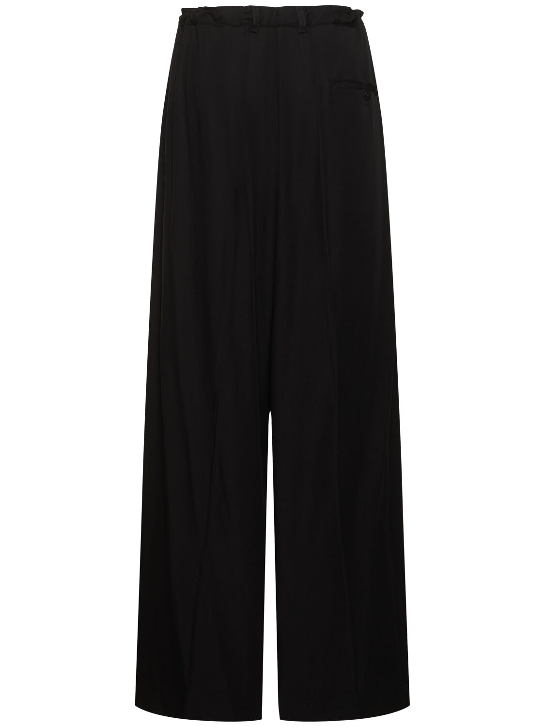 Shop Balenciaga Tailored Fluid Poplin Pants In Black