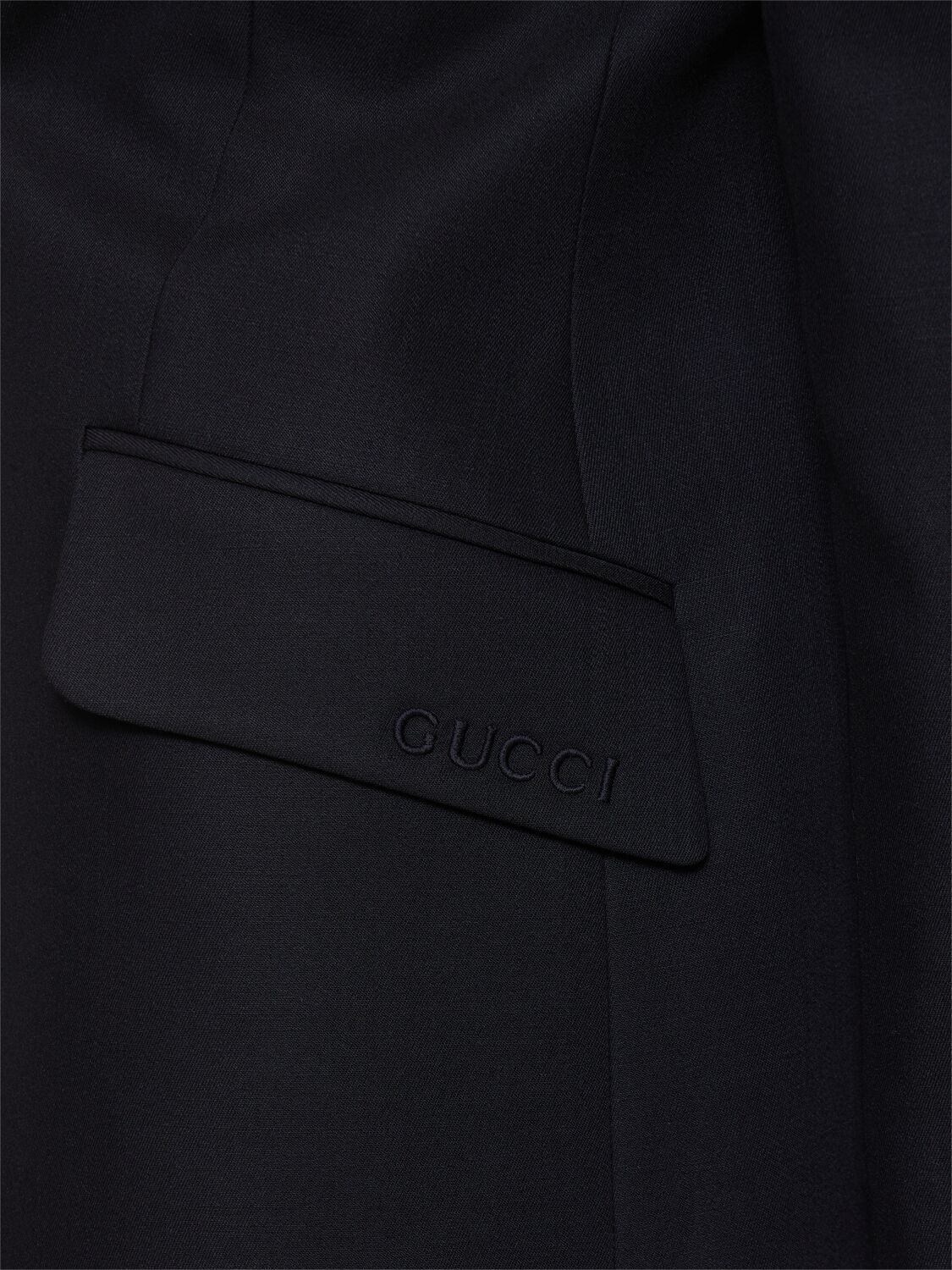 Shop Gucci Single Breast Wool & Mohair Jacket In Black