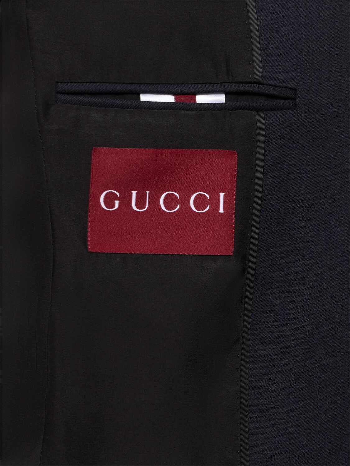 Shop Gucci Single Breast Wool & Mohair Jacket In Black