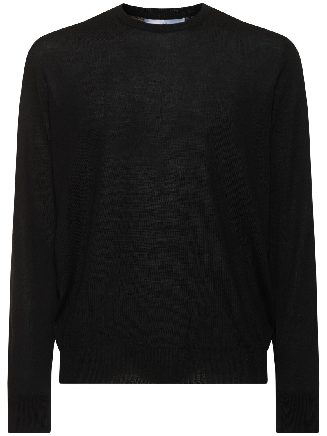 Pt Torino Superfine Wool Slim Fit Crewneck Sweater In Black