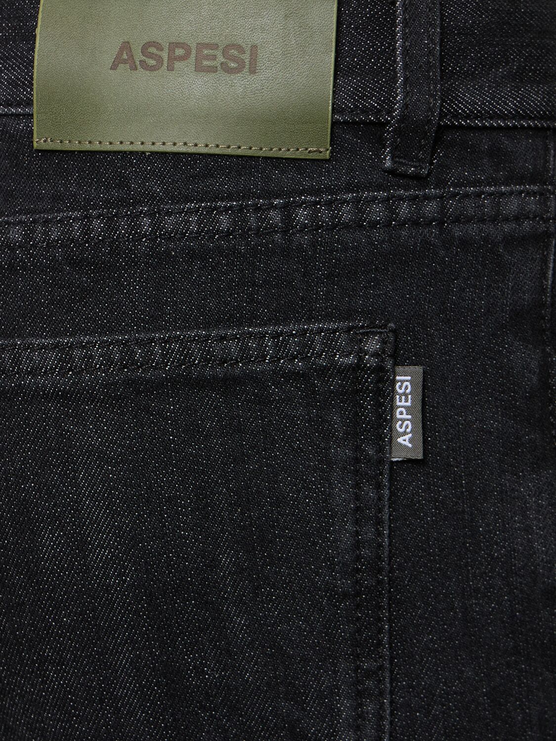 Aspesi Denim High Rise Flared Jeans In Black