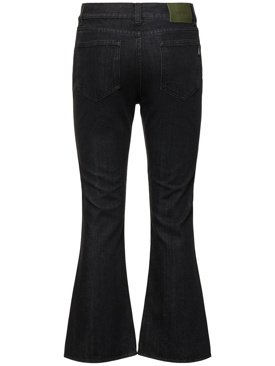 Aspesi Denim High Rise Flared Jeans In Black