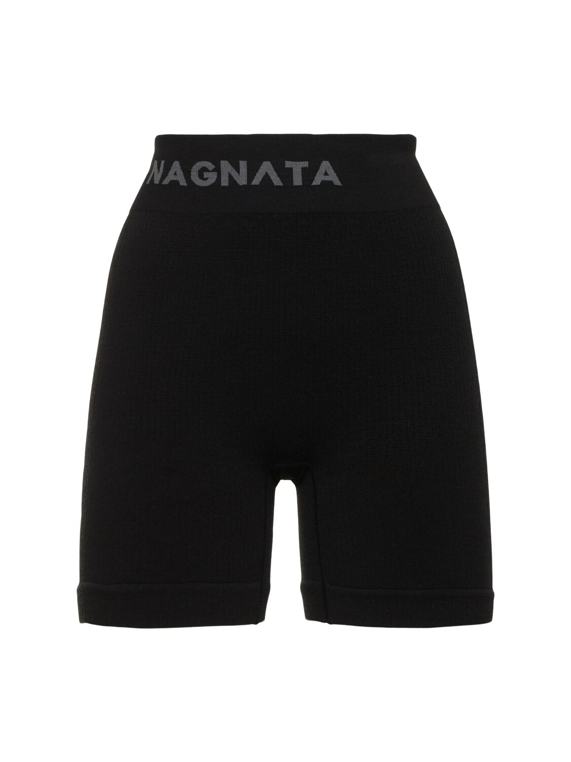 Nagnata Ballet Wool Blend Mini Shorts In Black