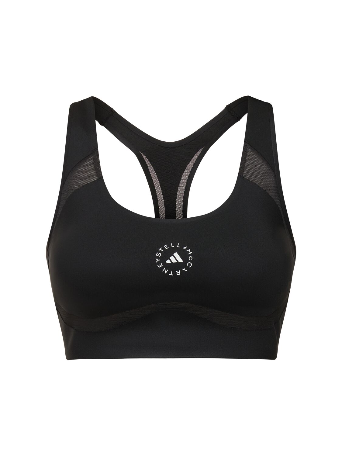 Adidas By Stella Mccartney True Purpose Crop Bra Top In Black