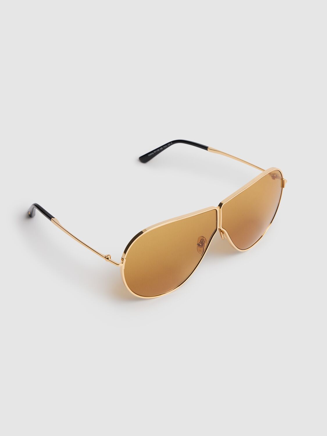 Shop Tom Ford Keating Metal Sunglasses In Gold/brown