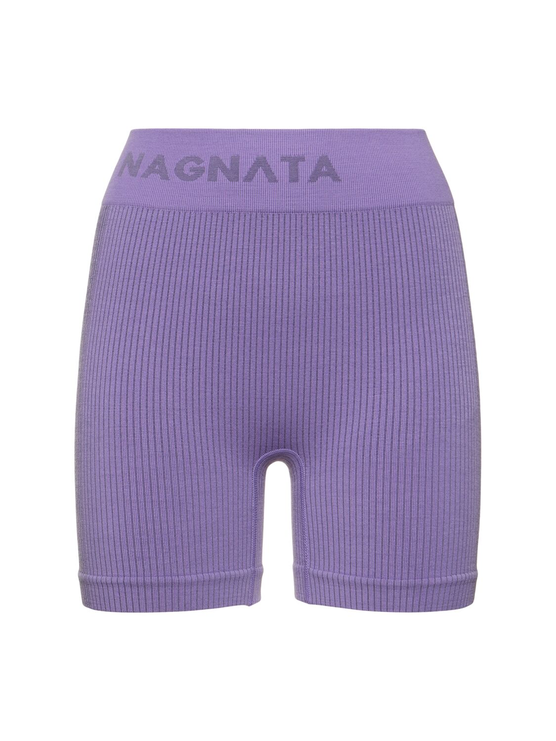 Nagnata Ballet Wool Blend Mini Shorts In Purple