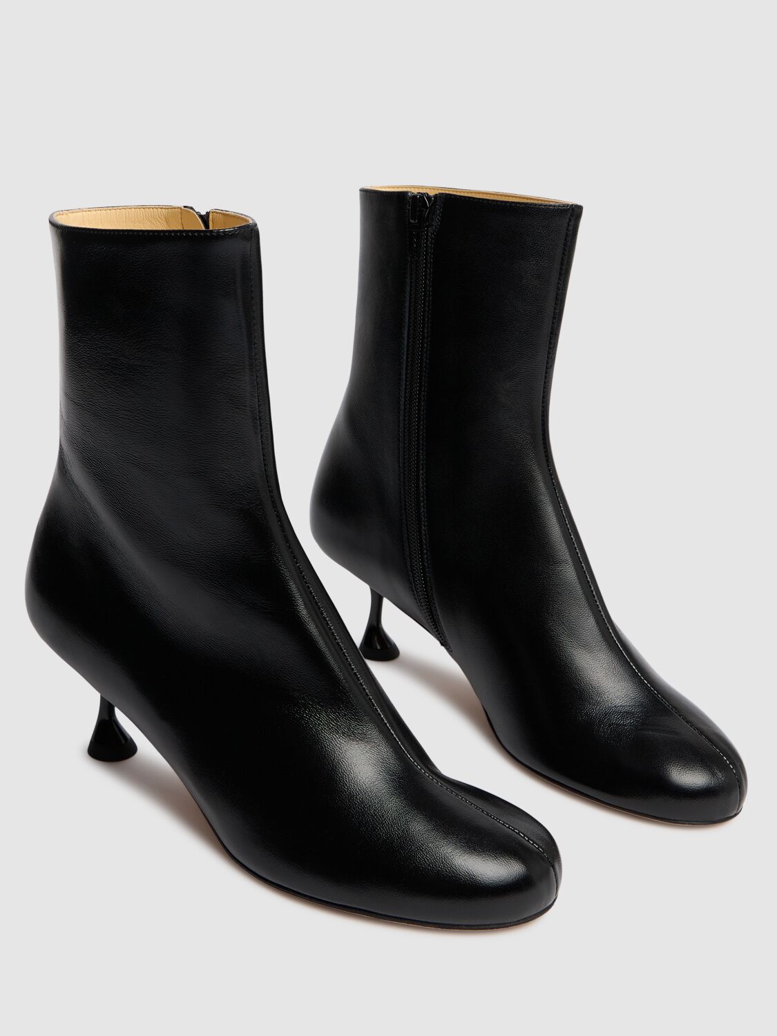 Proenza Schouler 65mm Tee Leather Ankle Boots In Black