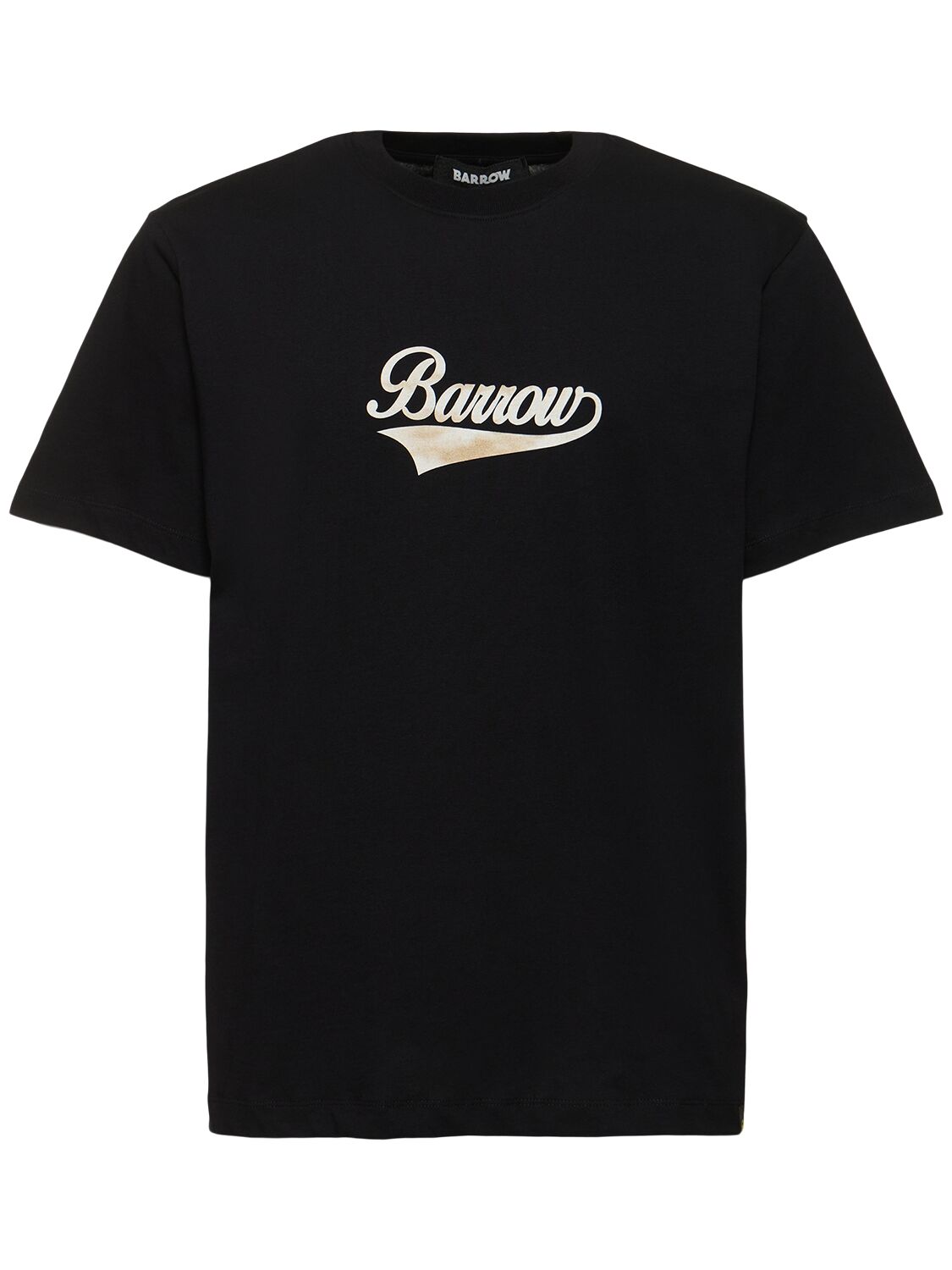 Shop Barrow Logo Cotton Jersey T-shirt In Black